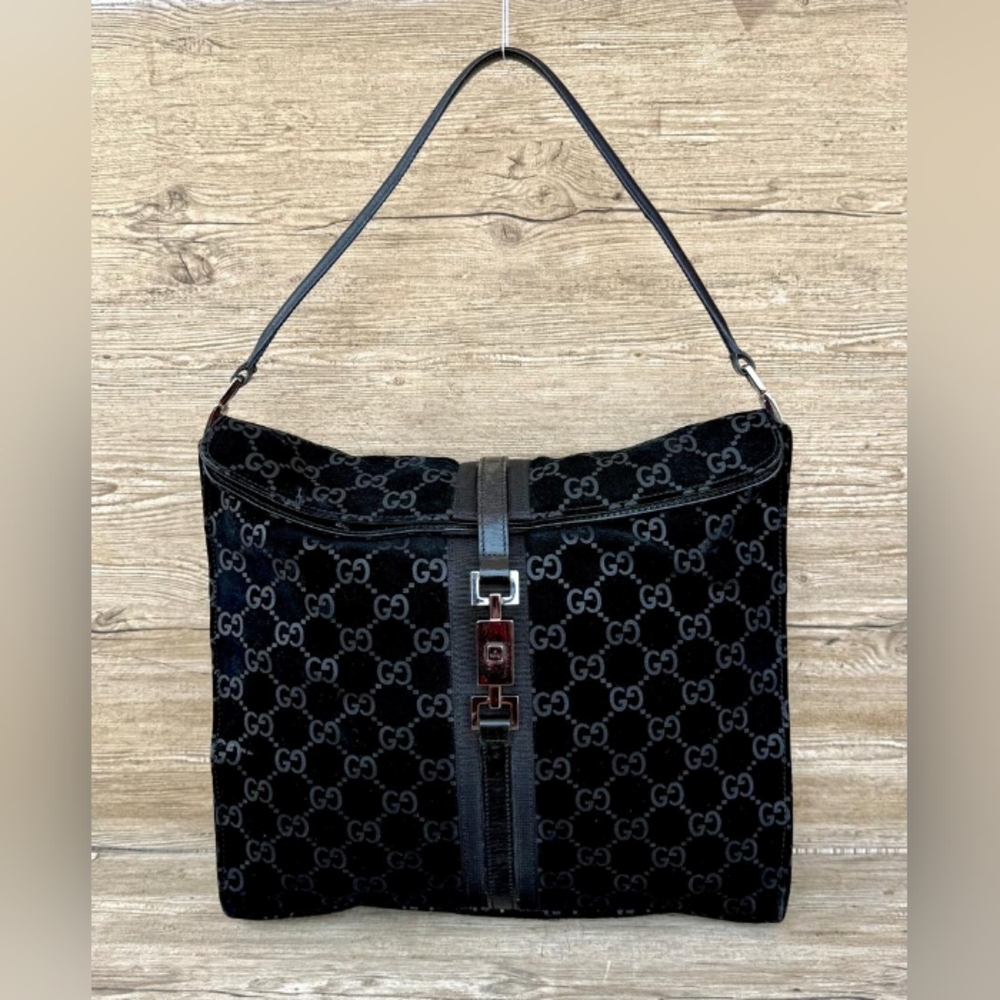 Authentic Gucci Jackie Suede Shoulder Bag